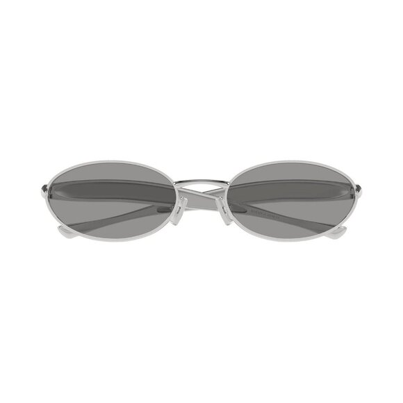 NEW BOTTEGA VENETA SUNGLASSES SILVER WOMEN OVAL EYEWEAR BOTTEGA VENETA BV1386S 0 main image 4